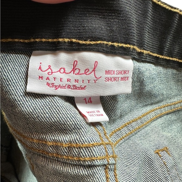 ISABEL MATERNITY: By Ingrid & Isabel Midi Short Jean Shorts  - Size 14 - Picture 14 of 14